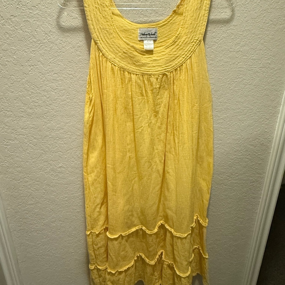 Anthony Richards Sunny Yellow Textured sun dress size 1x